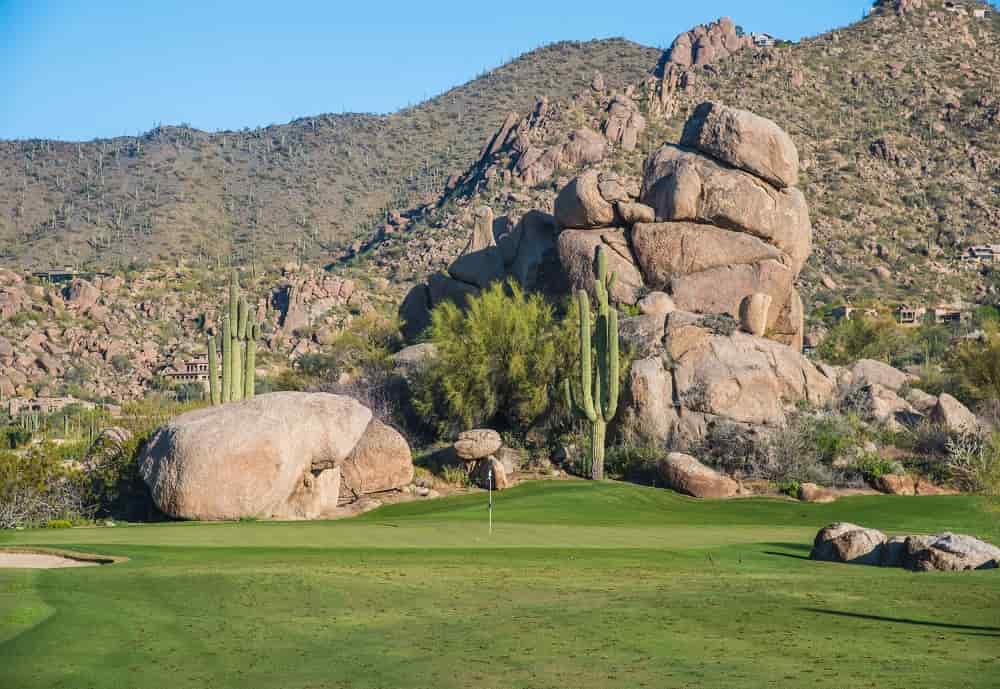 The Boulders Resort & Spa Scottsdale Arizona with desert landscape and rock formations