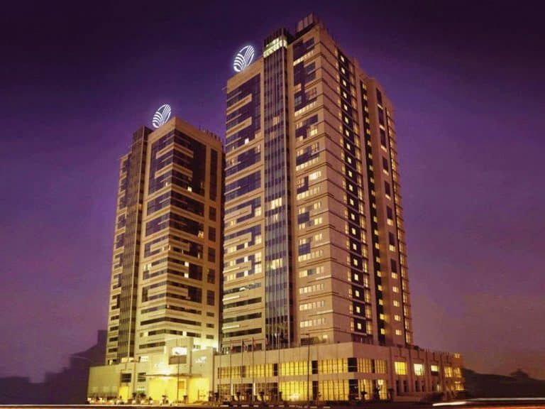 Media Rotana at night