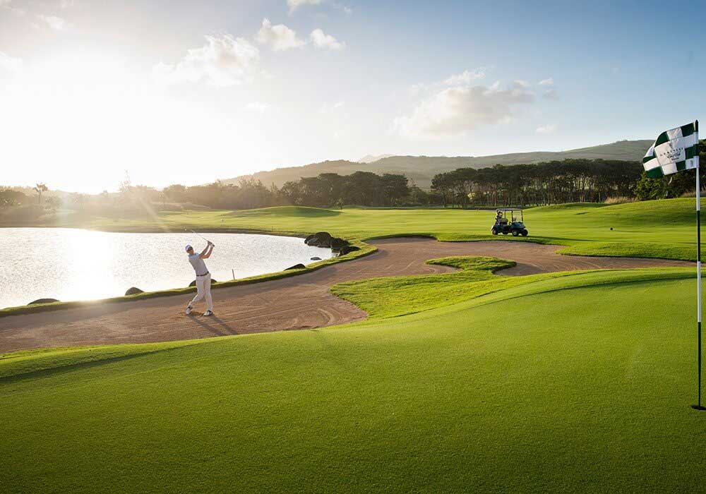 Hole 11 at Heritage golf resort in Mauritius